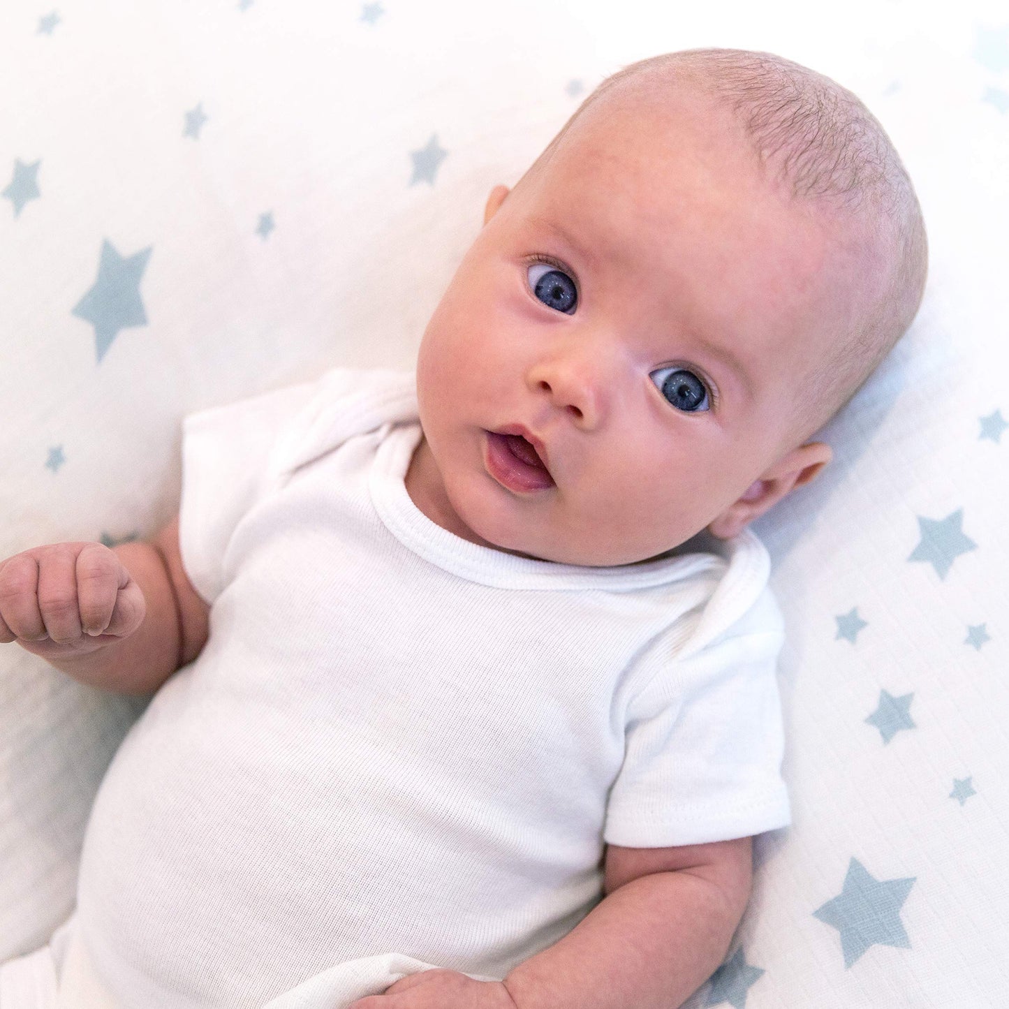 Newton Baby Fitted Crib Sheet (2-Pack) - Ultra Breathable and Soft, Organic Cotton, Fits All Standard Cribs, White Stardust