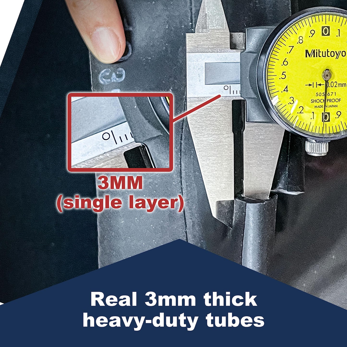 PIVOTRAX-90/90-21 or 80/100-21 (3.00 X 21) Heavy Duty Motorcycle Tube - 3mm Thick - TR4 Valve