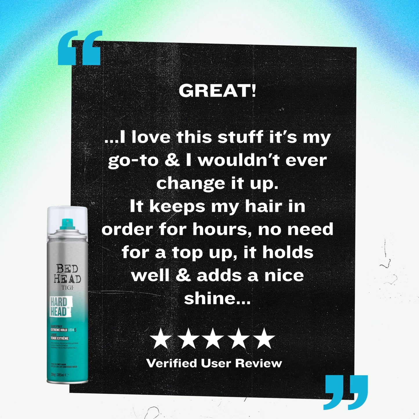 TIGI Bed Head Hard Head Hair Spray – Extra Strong Hold for All Day Style and All Hair Types, 11.7 oz