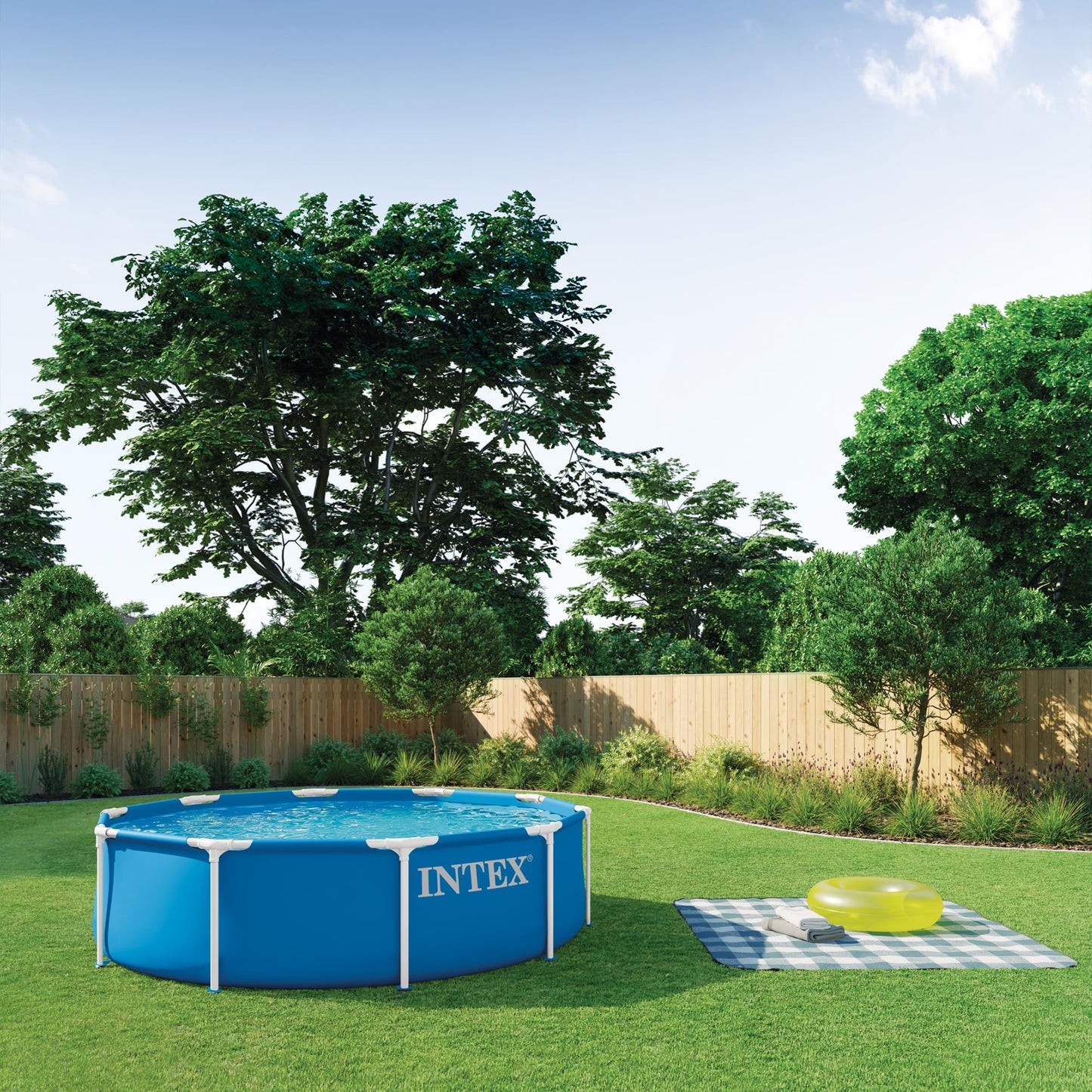 INTEX 28200EP 10Ft X 30In Metal Frame Above Ground Swimming Pool, Pool Only (Pump Not Included)