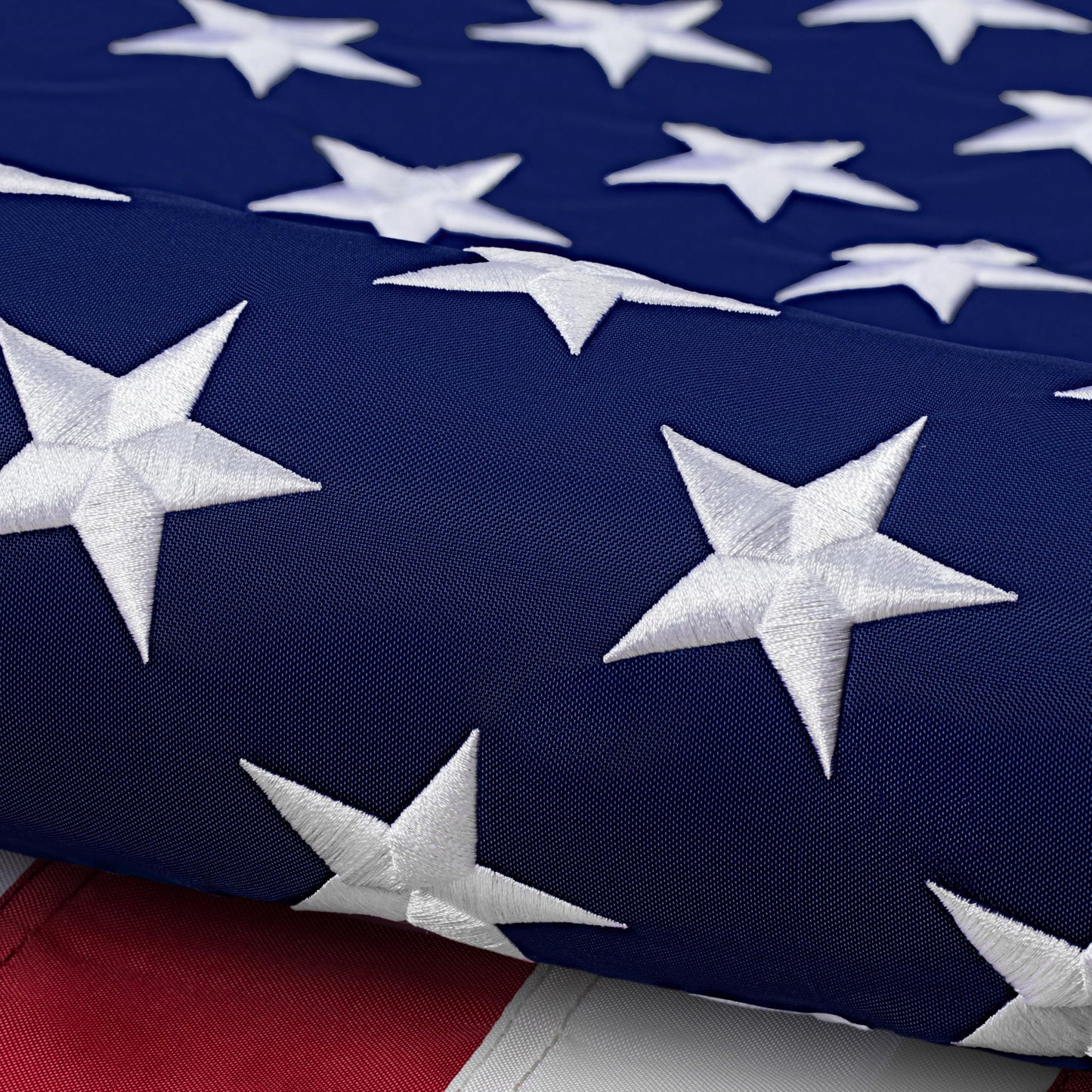 American Flag 8x12 ft: Long Lasting US Flag, Heavy Duty Nylon, Embroidered Stars, Sewn Stripes, Brass Grommets, UV Protection Perfect for Outdoors! USA Flag