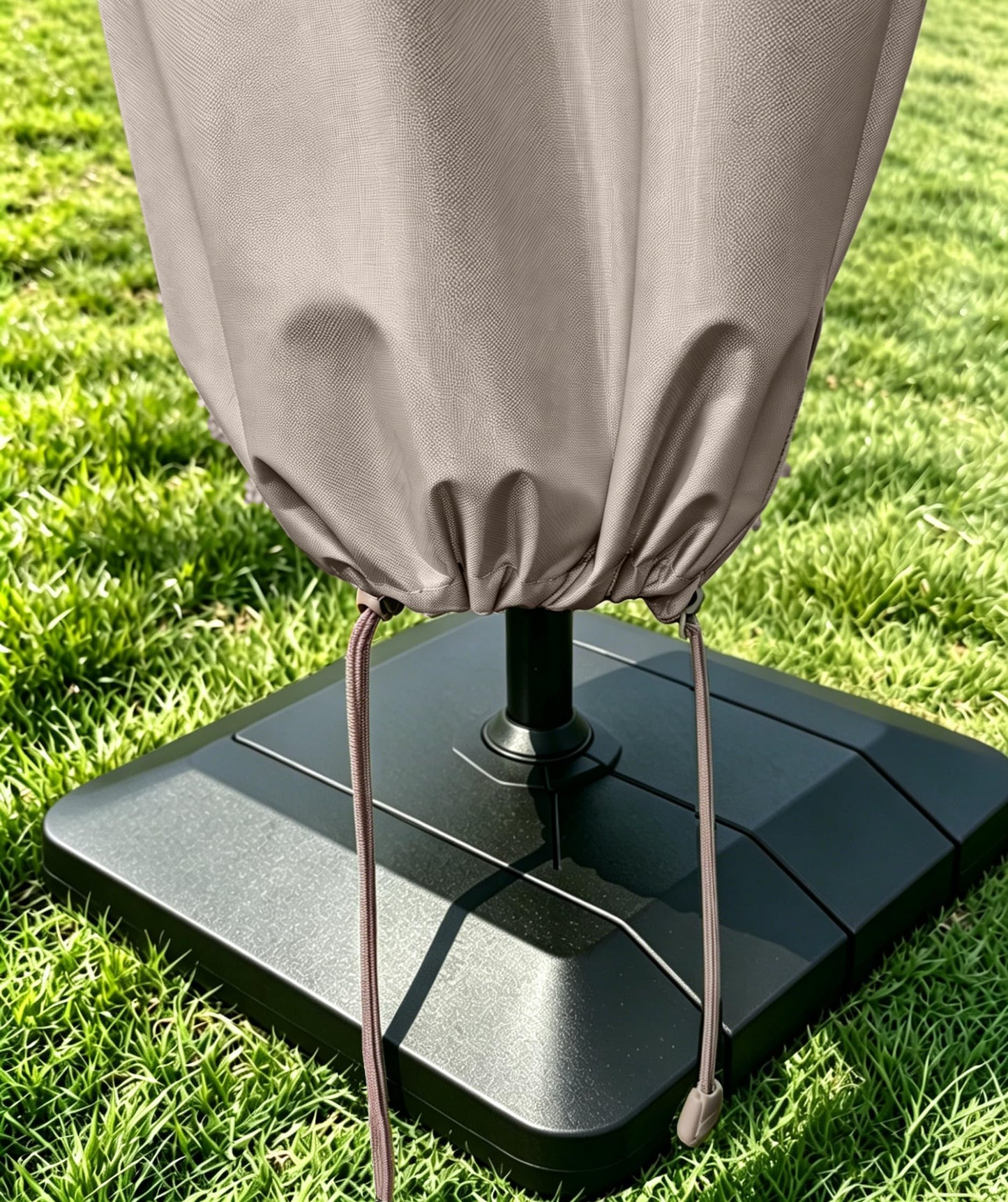 Patio Umbrella Cover for 10FT to 11FT Offset Umbrella, Water Resistant, Curved Cantilever and Straight Pole Parasol Outdoor Umbrellas Cover with Zipper and Rod