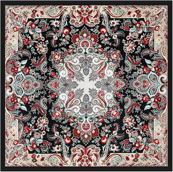 vimate 35" Square Silk Like Head Scarf - Women's Fashion Satin Scarf Bandana for Hair Wrapping at Night.