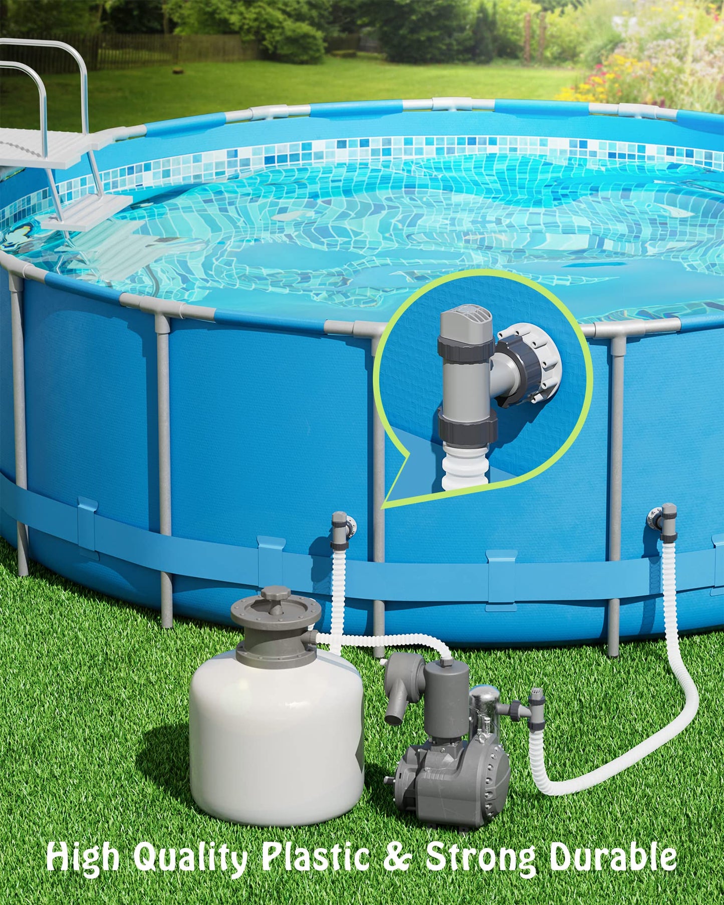 SHAPON Plunger Valve Compatible with Intex Pool Parts and Accessories, On/Off Plunger Valve Replacement for Above Ground Swimming Pool and Pool Filter Pump (2 Pack)