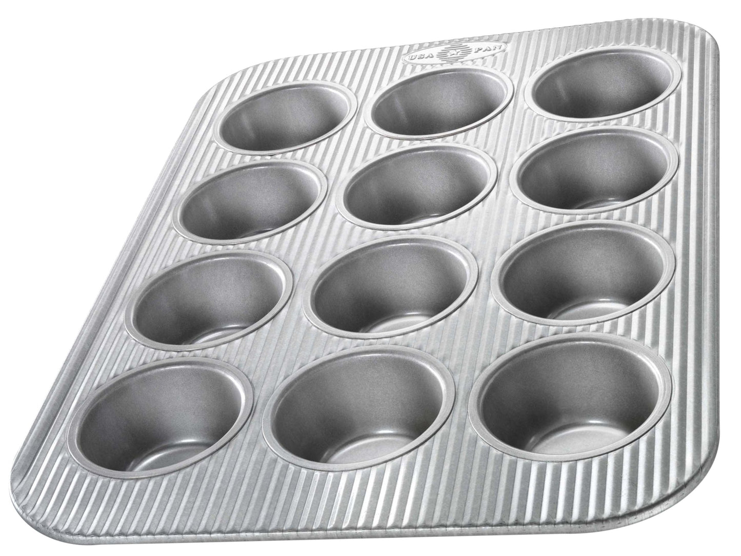 USA Pan Nonstick Quarter Sheet Pan, Set of 2 & Bakeware Muffin Pan, 12-Well, Aluminized Steel