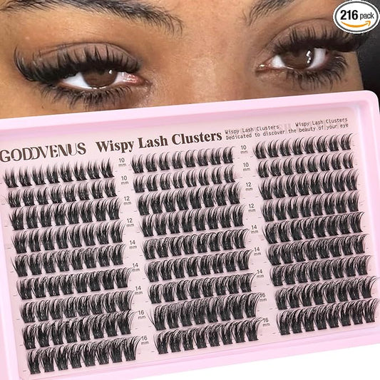 Goddvenus Wispy Manga Lash Clusters Natural Eyelash Clusters Fairy Cluster Eyelash Extensions Anime Individual Lashes C Curl Lash Extension Waterproof DIY Eye Lashes Cluster