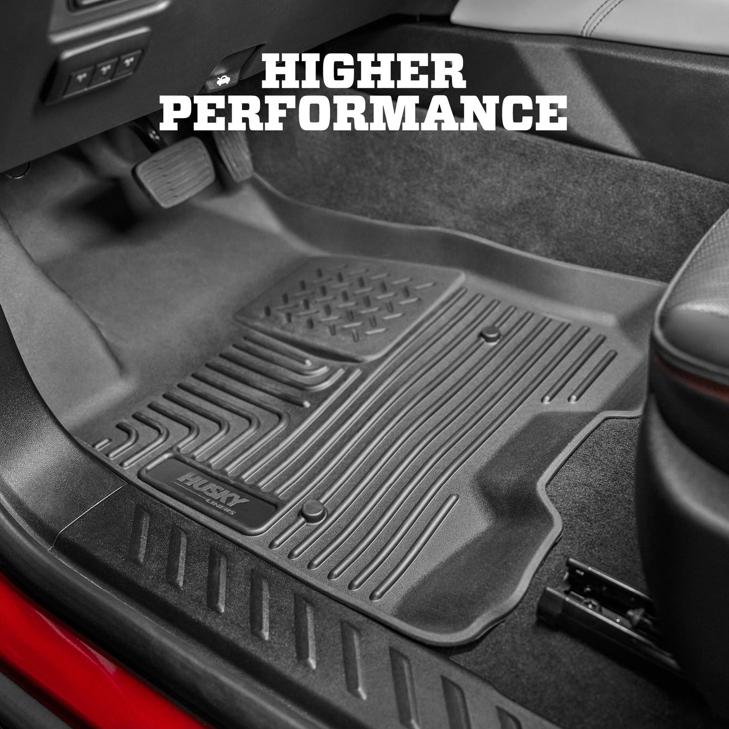 Husky Liners Weatherbeater Floor Mats | Fits 2015-2026 Ford F-150, 22-25 Lightning, SuperCrew (Crew Cab) & SuperCab (EXT Cab) | Front Row, 2-pc Black - 18361