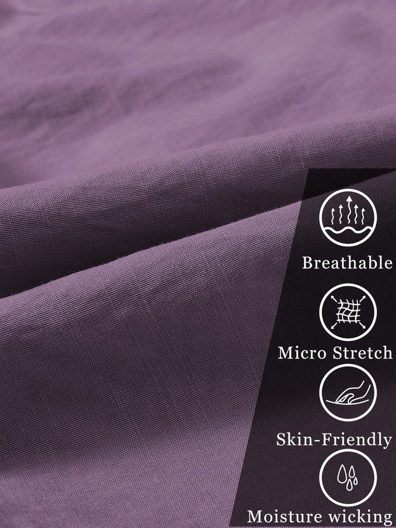MoFiz Women Cargo Pants with Pockets Lightweight Outdoor Summer Travel Casual Hiking Pants Running Joggers Sweatpants Elastic Waist Light Purple S