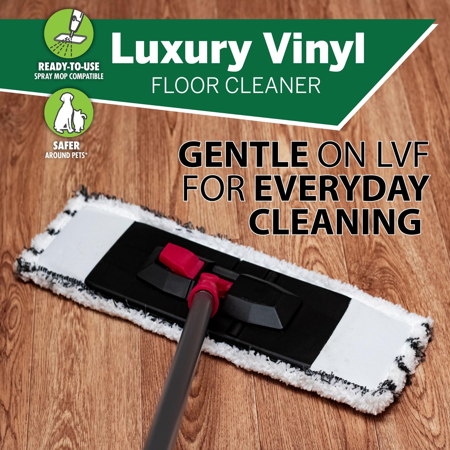 OdoBan Ready-to-Use Luxury Vinyl Floor Cleaner, Streak Free and Neutral PH Formula, Made in the USA, Scentless, 32 Oz Spray 6-Pack