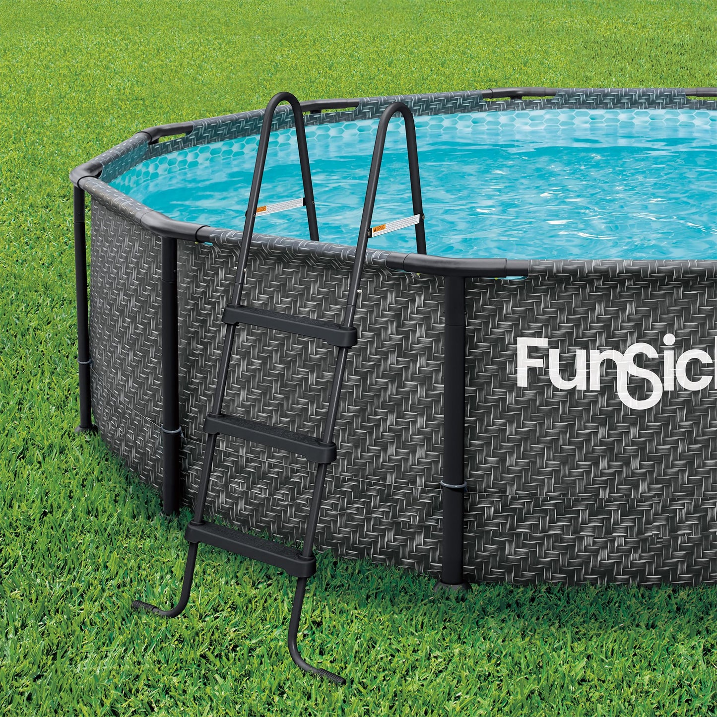 Funsicle 36" SureStep Pool Ladder, for Above Ground Swimming Pools, Black