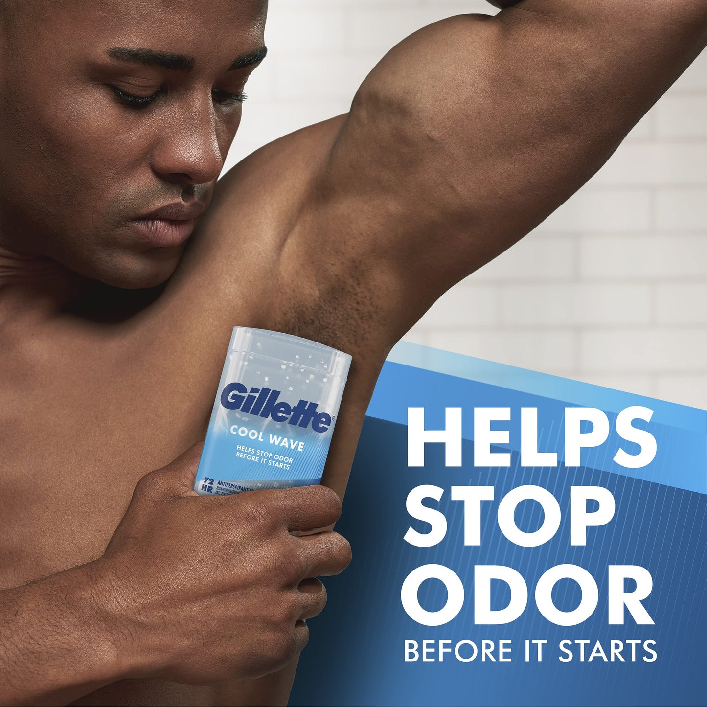 Gillette Antiperspirant and Deodorant for Men, 72hr Clinical Strength Sweat & Odor Protection, Long Lasting Freshness, Anti-White Mark Technology, Clear Gel, Cool Wave Scent, 3.8 oz (Pack of 4)