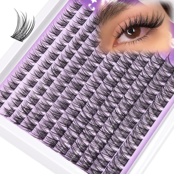 Lash Clusters Wispy Lash Extension Natural Cluster Eyelash Extension 132 Pcs CC-Curly Eyelash Individuals 10-16MM DIY Lashes Beginner-friendly Soft Cluster Lash Pack for Daily Wear by Mavphnee