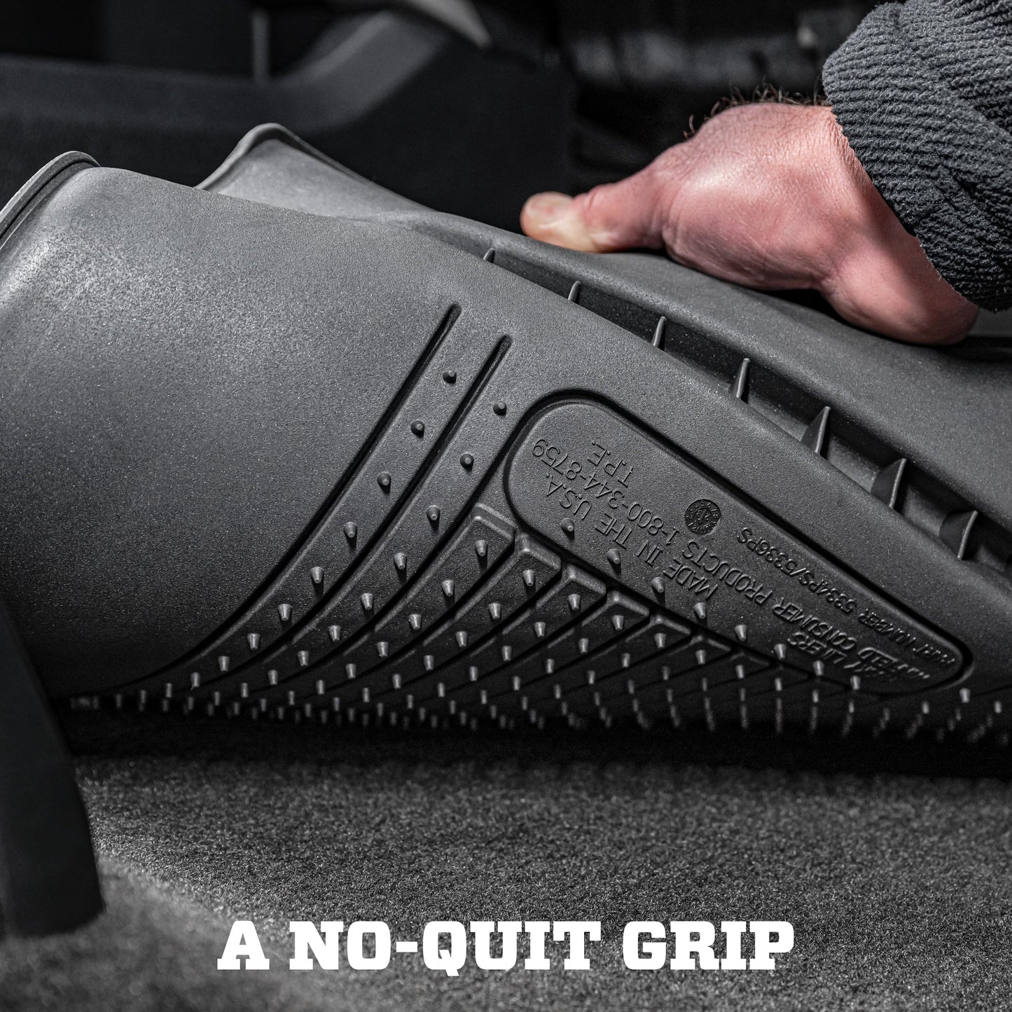 Husky Liners Weatherbeater Floor Mats | Fits 2015-2026 Ford F-150, 22-25 Lightning, SuperCrew (Crew Cab) & SuperCab (EXT Cab) | Front Row, 2-pc Black - 18361
