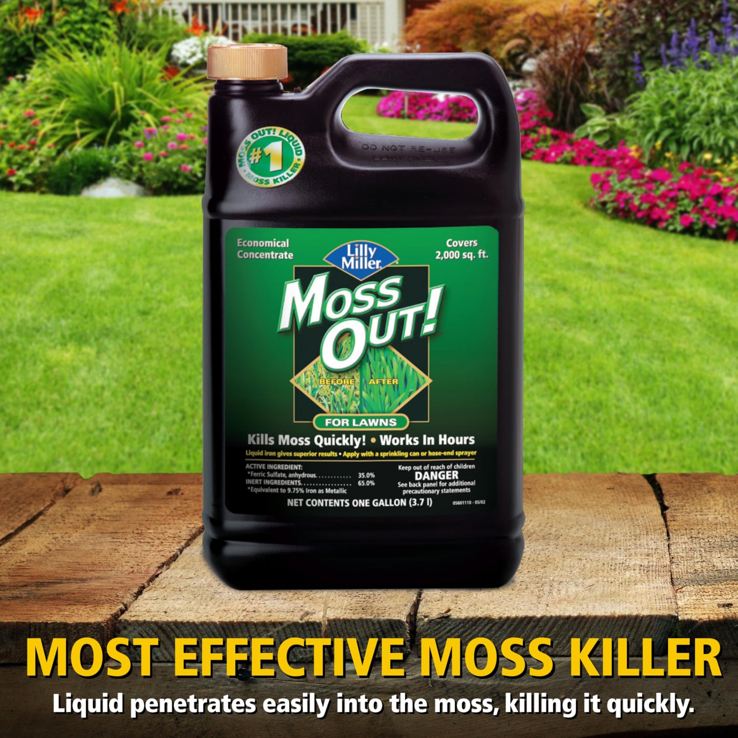 Lilly Miller Moss Out For Lawns Concentrate 1 Gallon- 10009156, Neutral