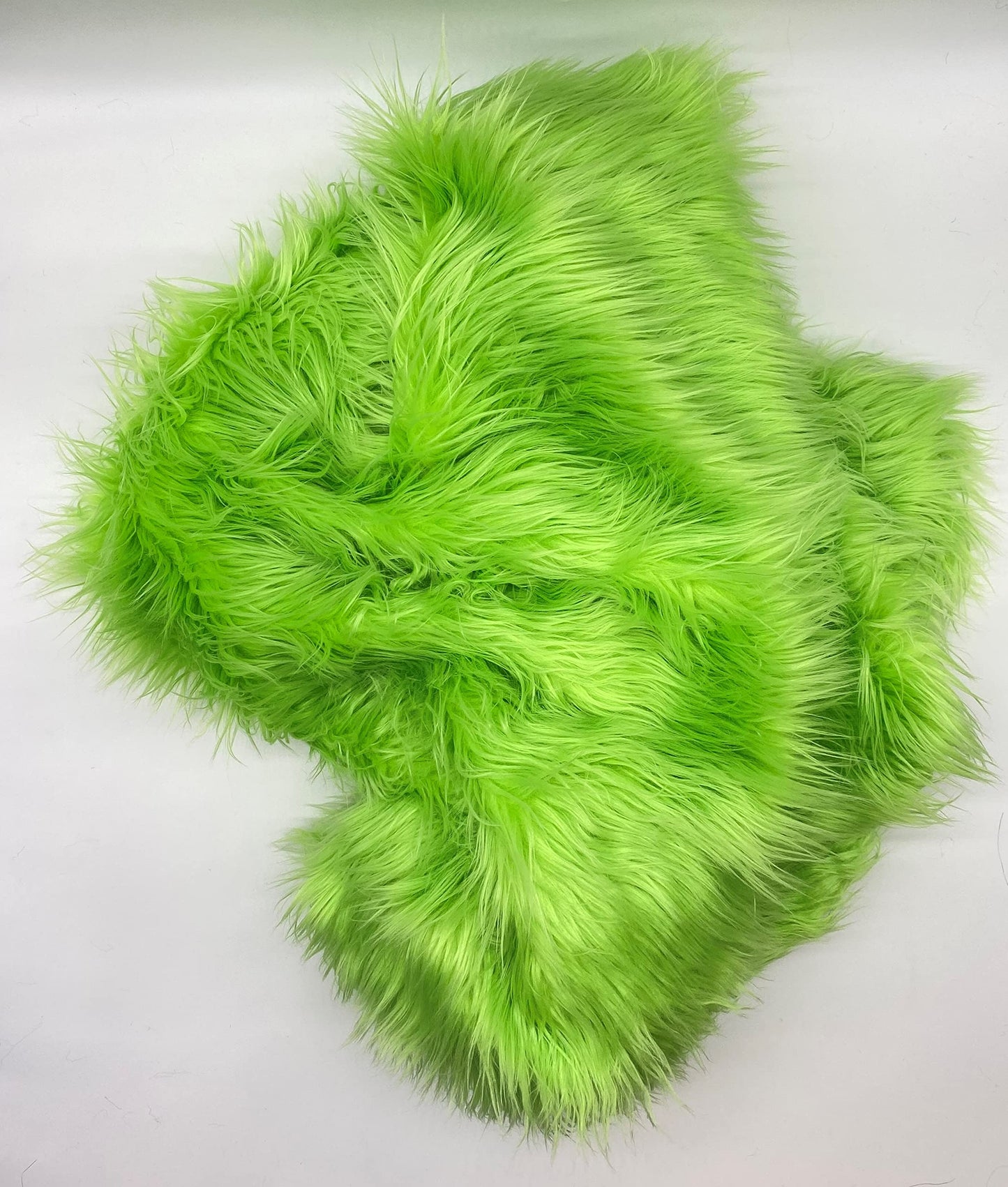 Ice Fabrics Faux Fur Fabric by The Yard - 60 Inches Wide Super Soft and Fluffy Shaggy Mohair Fur Fabric for Costumes, Apparel, Rugs, Pillows, Decorations and More - Lime Green - One Yard