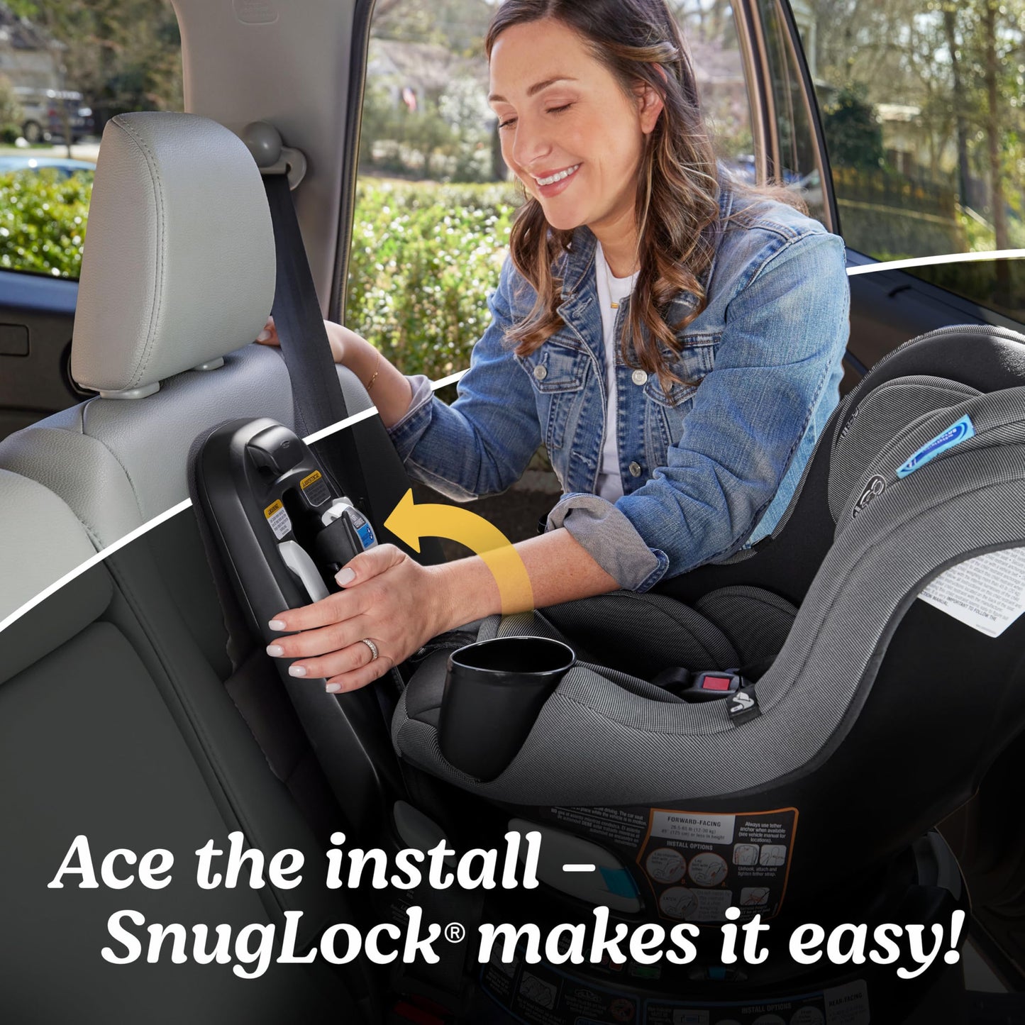 Graco EasyTurn 360 2-in-1 Rotating Convertible Car Seat, 360 Degree Rotating Infant to Toddler Rotating Car Seat, 2 Modes Rear and Forward Facing, Slim Design