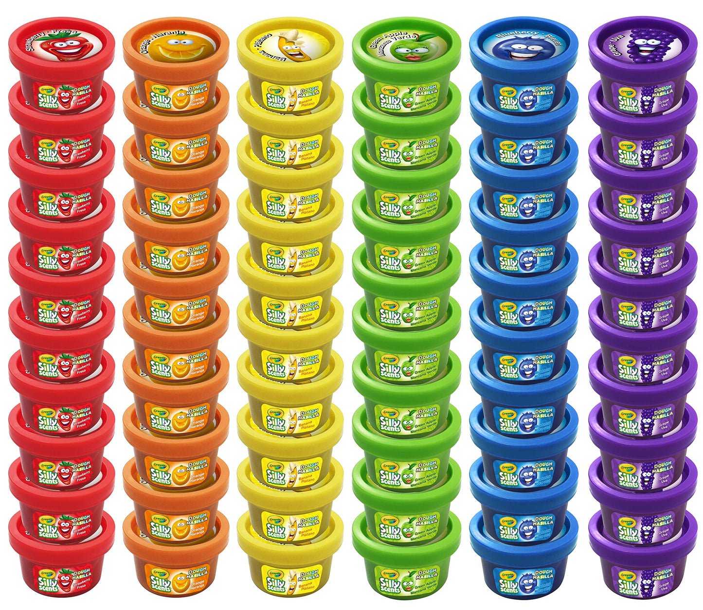 Crayola Silly Scents Dough 60pk x 1oz, Christmas Gifts & Party Favors, Kids Toys for Party Favor Bags, Play Dough & Modeling Clay, Allergen-Friendly, Non-Toxic, Halloween Creativity Alternative