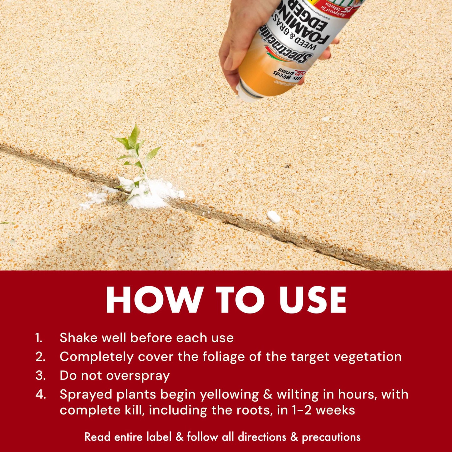 Spectracide Weed And Grass Foaming Edger 17 Ounces, Aerosol, For Edging Along Yards - pack of 12