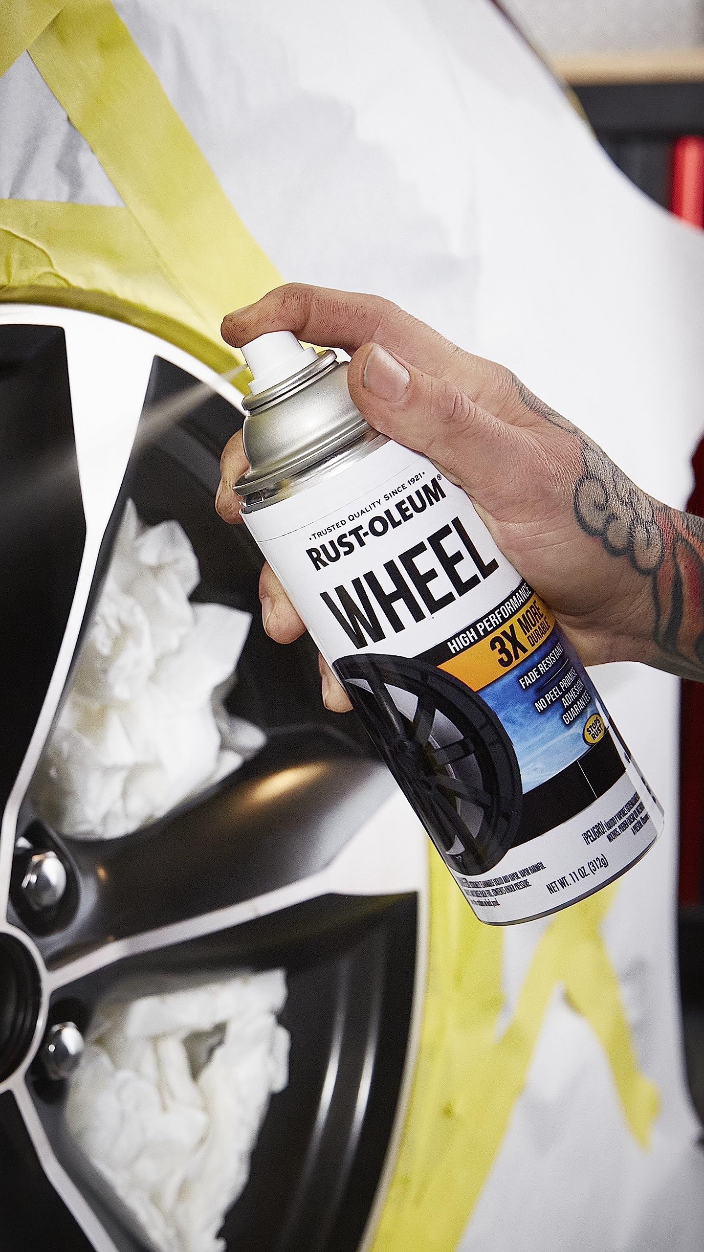 Rust-Oleum 368077-6PK High Performance Wheel Spray Paint, 11 oz, Gold, (Pack of 6)