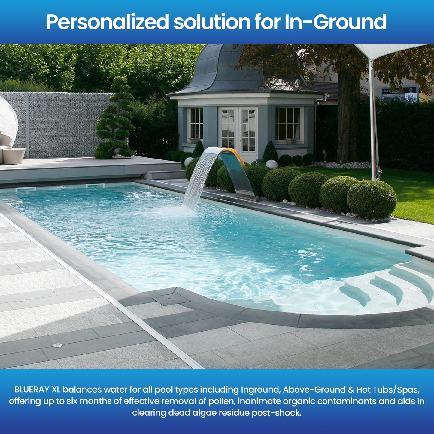 XL Blue Mineral Purifier & Catalyst™ - Water Clarifier for Pools with Mineral Pack & Copper Ionizer – Starter Pack for 7.5K-20K GAL.