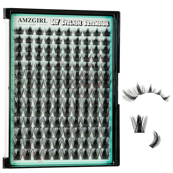 Manga Lash Clusters Fairy Eyelash Extension DIY 168pcs C Curl Anime Lashes Extensions Wispy Eyelashes Cluster with Thin Band Volume Individual Lashes False Eyelashes At Home (Doll, C-10-18mm)