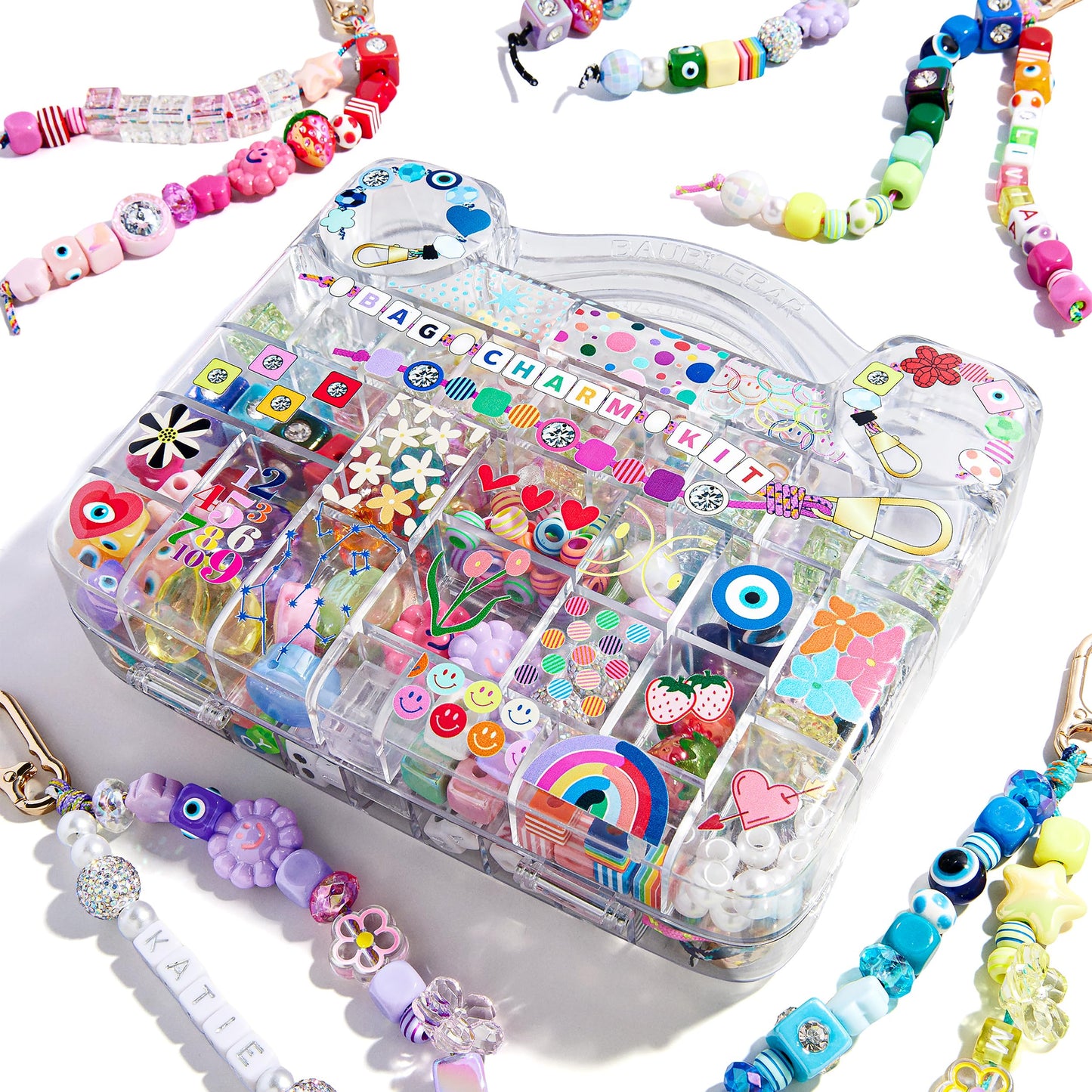 BaubleBar Ultimate DIY Bag Charm Kit | Oprah’s Favorite Things | Great for a Gift, Party, or Family Activity | Keychain Jewelry Making Kit with Beads | DIY Customizable Crafts for All Ages