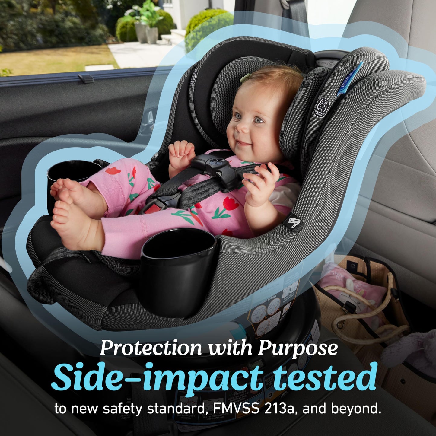 Graco EasyTurn 360 2-in-1 Rotating Convertible Car Seat, 360 Degree Rotating Infant to Toddler Rotating Car Seat, 2 Modes Rear and Forward Facing, Slim Design