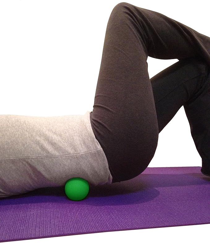 Kieba Massage Lacrosse Balls for Myofascial Release, Trigger Point Therapy, Muscle Knots, and Yoga Therapy. Set of 2 Firm Balls (Green and Yellow)