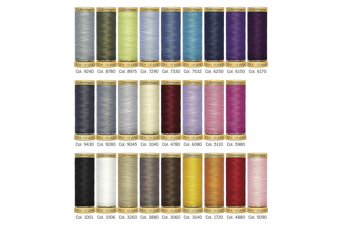 Gutermann Spool Box 26 Cotton Thread Set, Assorted Colors (6818670)