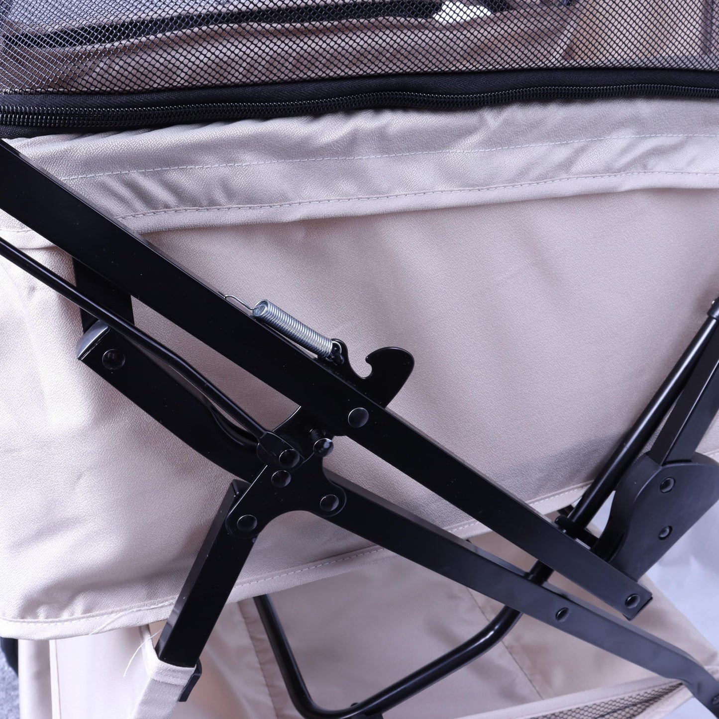 FOURPAW Reversible Pet Stroller (4 Wheels for Cats and Dogs) for Small and Medium Pets up to 33 lbs.Khaki