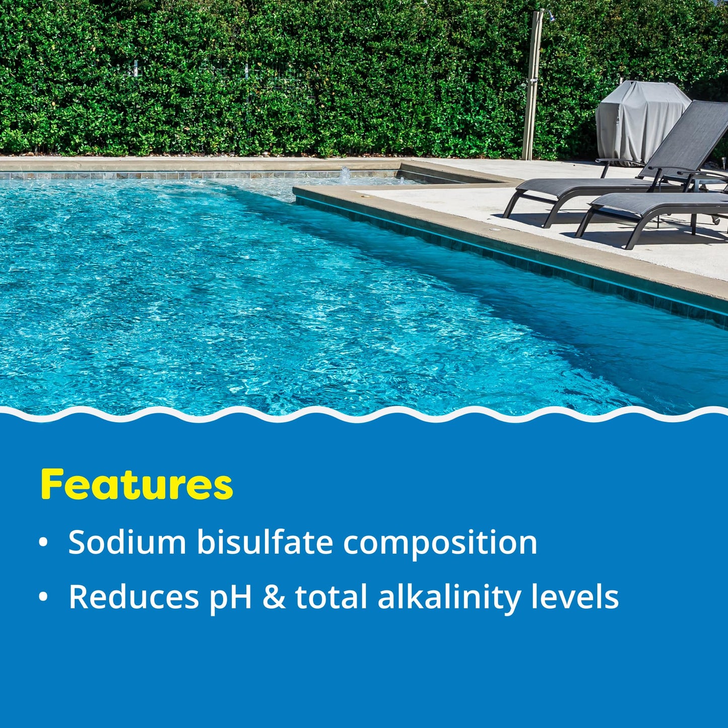 In The Swim pH Reducer for Swimming Pools, Spas, and Hot Tubs - Lowers Alkalinity - Prevents Cloudy Water - Balances Water - 90% Sodium Bisulfate - 50 Pounds