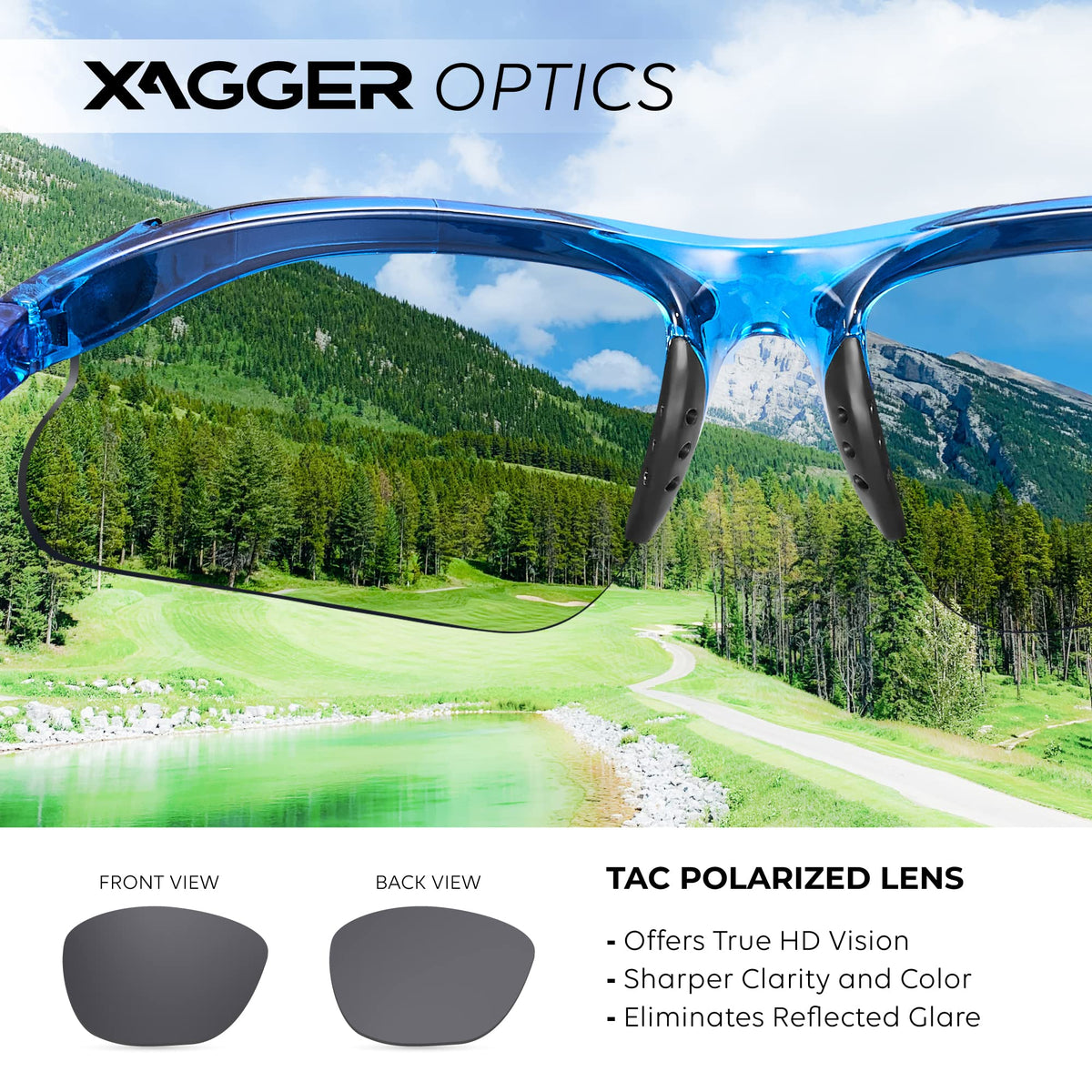 Xagger Kids Youth Polarized Sports Sunglasses for Boys Girls Baseball Softball Glasses TR90 Frame
