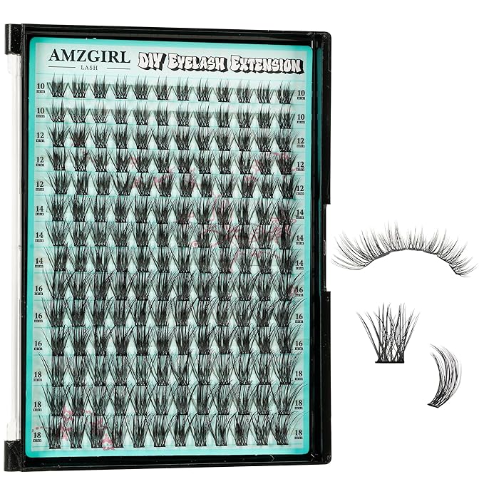 Manga Lash Clusters Fairy Eyelash Extension DIY 168pcs C Curl Anime Lashes Extensions Wispy Eyelashes Cluster with Thin Band Individual Lashes False Eyelashes At Home (Spiky, C-10-18mm)