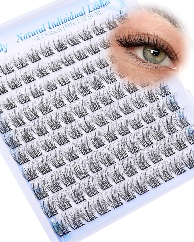 Natural Lash Clusters Eyelash Extensions C-curly Short Individual Lashes 10-14mm Wispy DIY Lash Extension Eyelash Clusters by Newcally