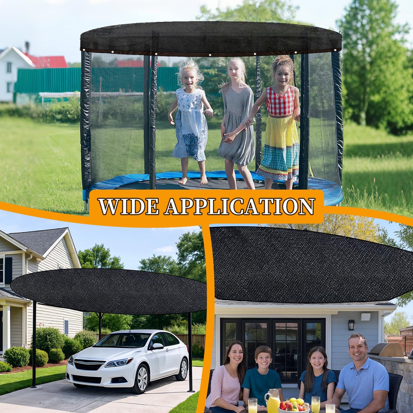 18ft Round Leaf Net Pool Cover for Above Ground Pools,Mesh Cover to Catching Leaves, Mesh Tarp with Grommets, Resistant Garden Sun Shade Netting(Only Cover)