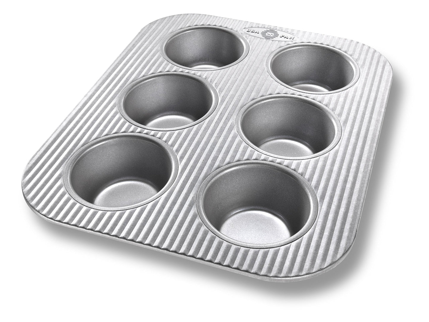 USA Pan Nonstick Toaster Oven 6 Cup Muffin Pan, Aluminized Steel
