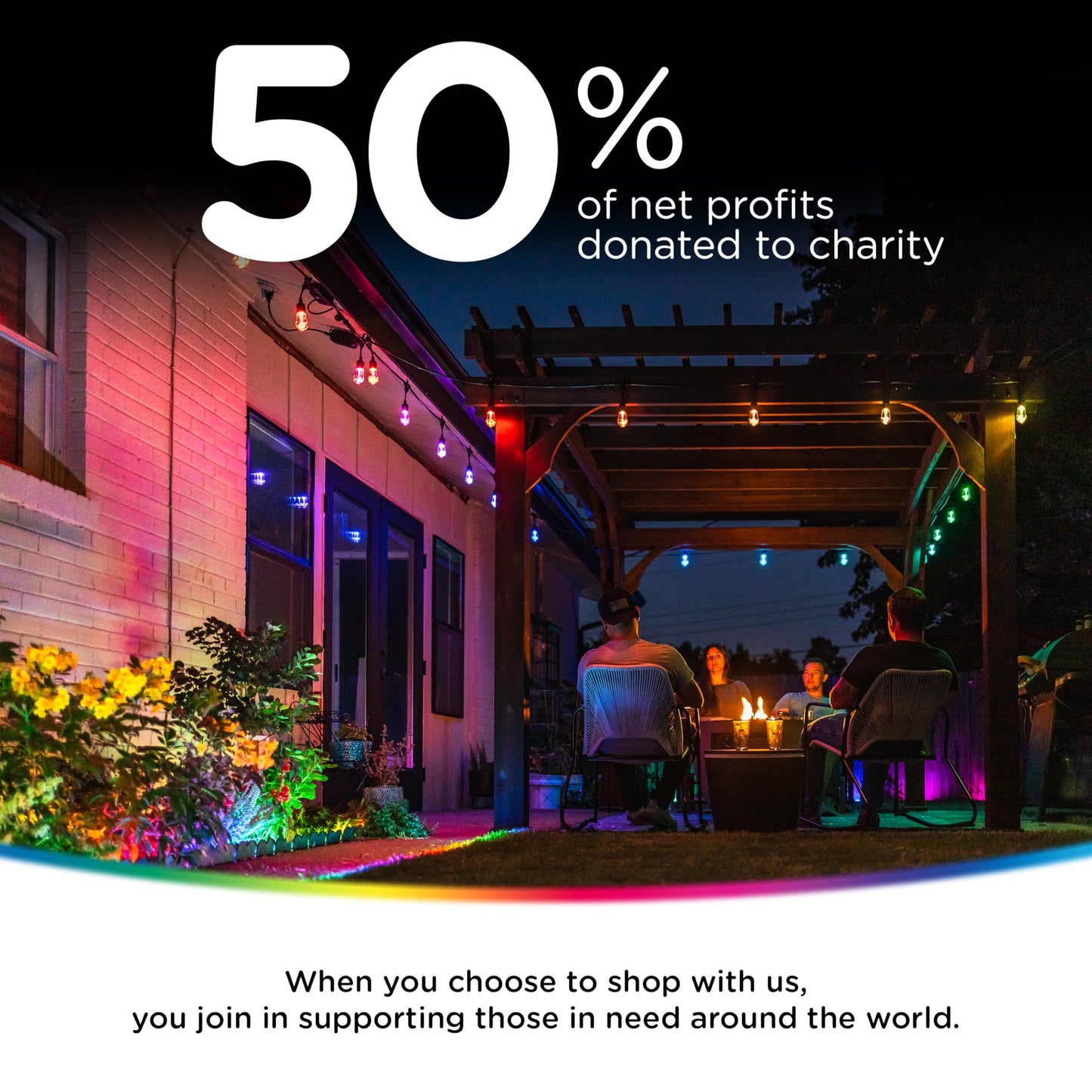 Enbrighten Vibe Eternity Permanent Outdoor Lights for House, 100 Feet, 72 RGBWIC LEDs, Close Spacing, 33lm, Color Changing, Christmas, Eave Lighting, Smart App, Works with Alexa, Google Home, 81103