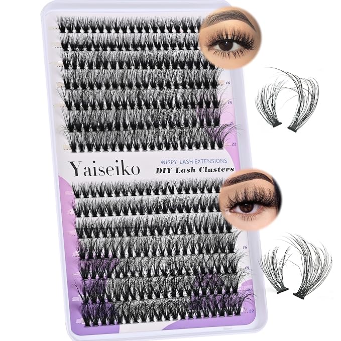 Wispy Lash Clusters Individual Lashes 280pcs Cluster Eyelash Extensions 10-22MIX DIY Lash Extension D Curl 30D+40D Natural Eyelashes Clusters,by Yaiseiko