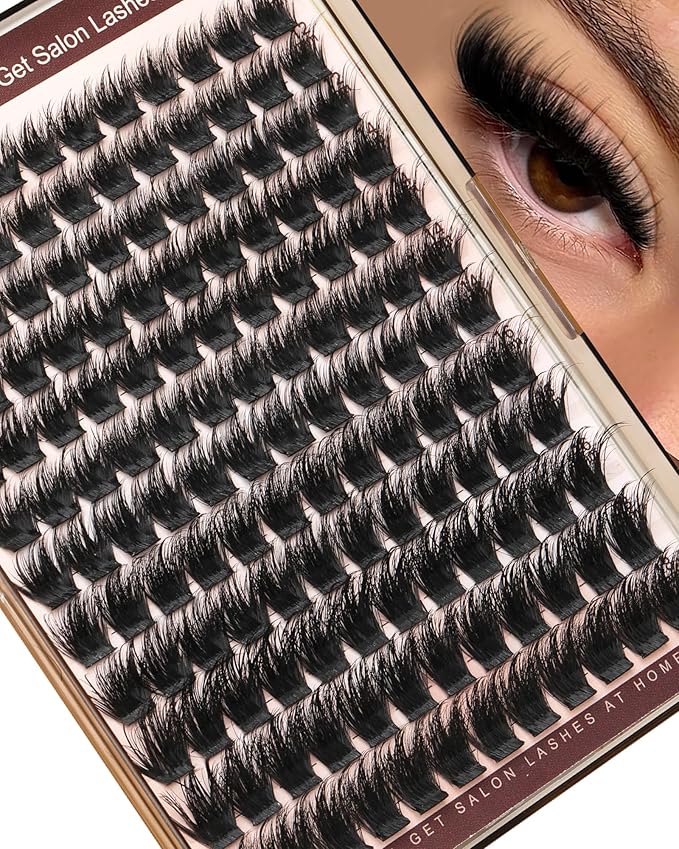 Fluffy Lash Clusters Wispy Eyelash Clusters Natural Lash Clusters Volume DIY Eyelash Extensions 12-18mm Individual Lashes Clusters for Dramatic Look Soft Thin Lash Band by Focipeysa Lashes