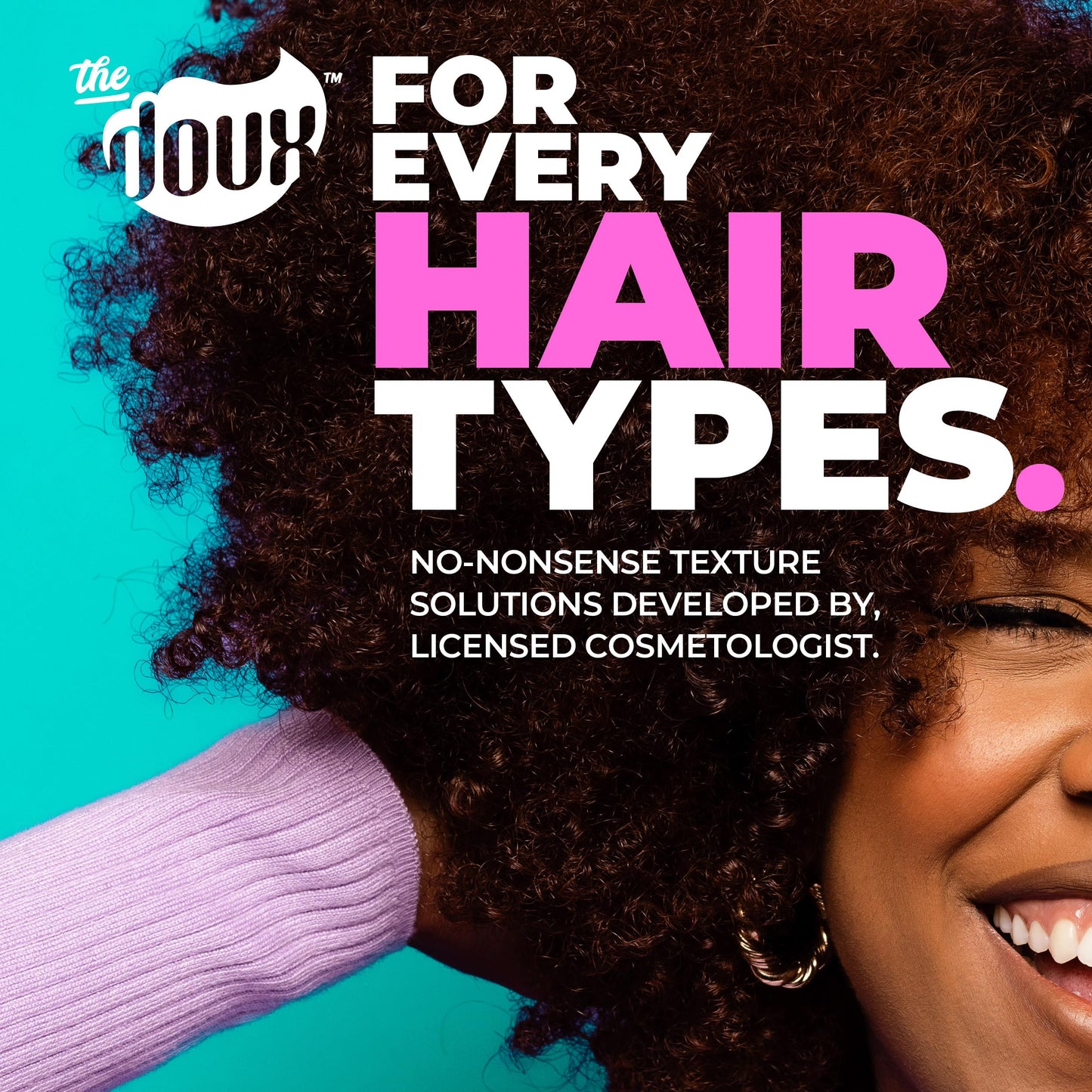 The Doux Multi-Use Mousse for Curly Hair – The Doux Mousse Def Texture Foam for Styling, Curl Definition, Volume & Shine – Curl Cream Alternative for Textured Hair & Natural Hair Styles