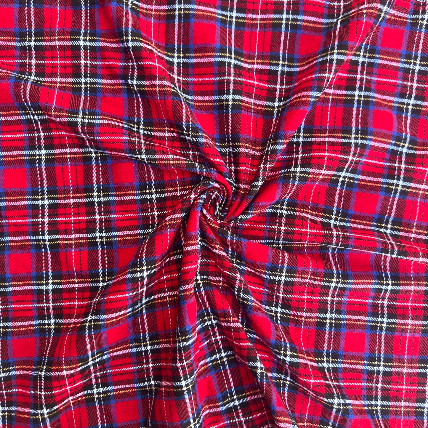 Barcelonetta | 100% Cotton Flannel Fabric | Super Soft | 60" Wide, 180GSM, Medium Weight | Arts & Crafts | for Sewing (Modern Stewart Tartan 60W, 1 Yard)