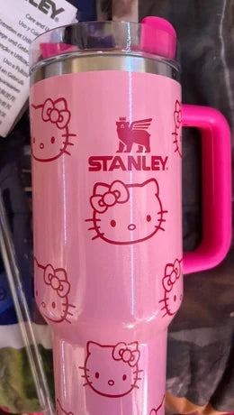 Stanley x Hello Kitty Quencher H2.0 FlowState Tumbler – Pink Limited Edition Insulated Travel Mug with Handle & Straw