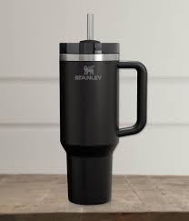 Black Stanley 40oz Stainless Steel Vacuum Insulated Tumbler with Handle & Straw