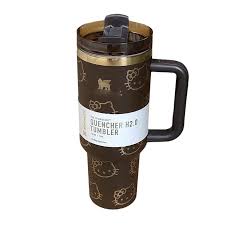 Stanley x Hello Kitty Chocolate Brown Quencher H2.0 FlowState Tumbler with Handle & Straw – 40oz
