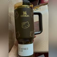 Stanley x Hello Kitty Quencher H2.0 FlowState Tumbler – Chocolate Brown Limited Edition Insulated Travel Mug with Handle & Straw