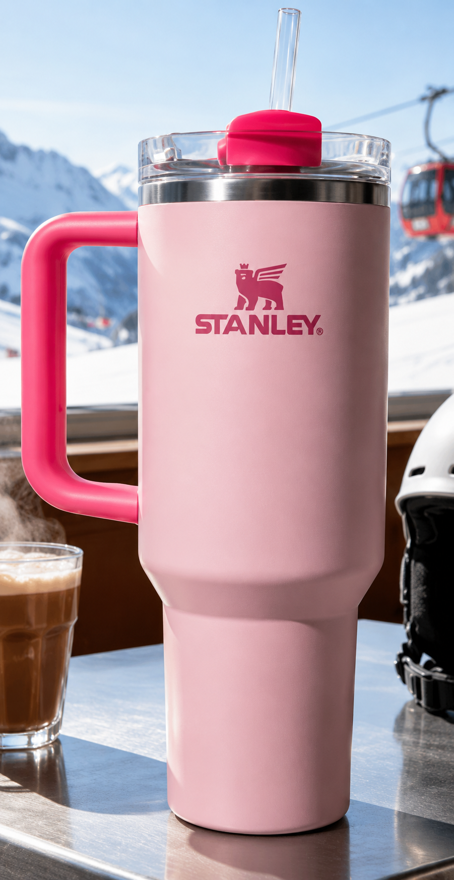 Light Pink Stanley Quencher 40oz Stainless Steel Vacuum Insulated Tumbler with Handle & Straw