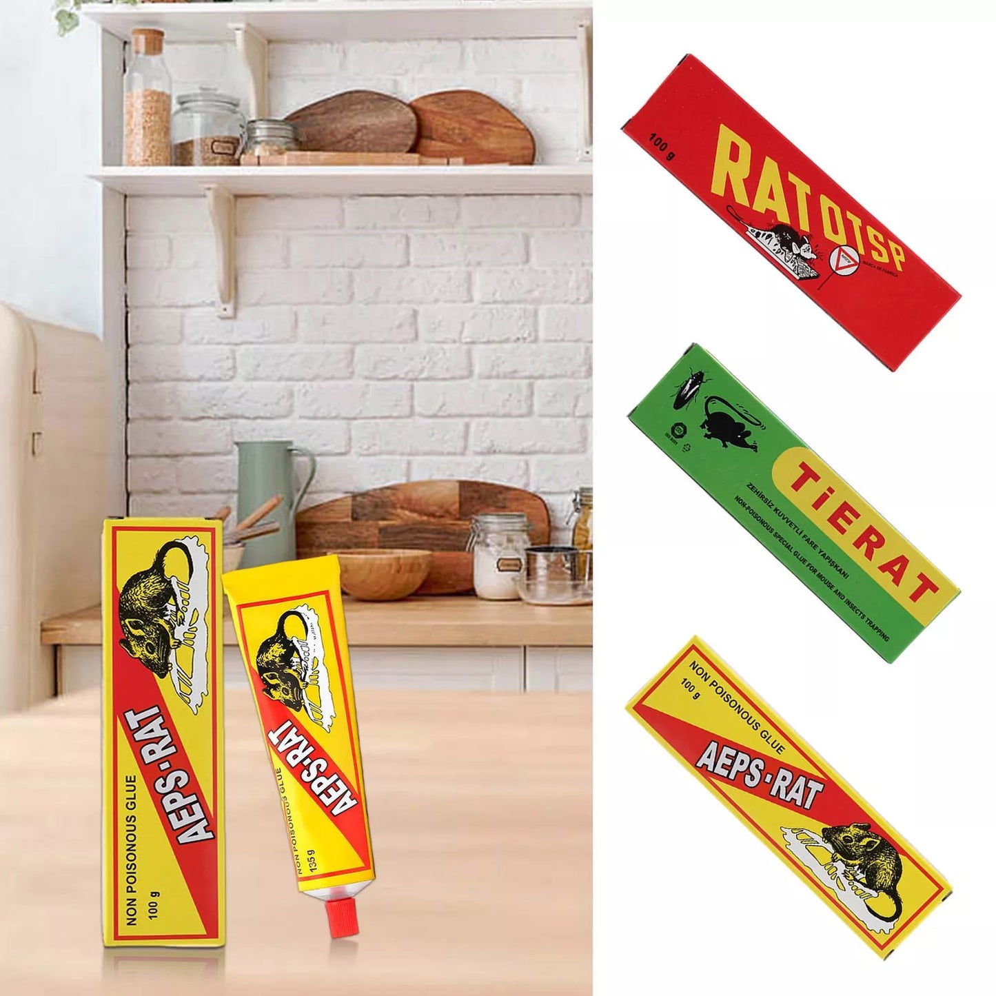 AEPS-RAT Mouse Glue Adhesive Glue Trap Mouse Traps Easy To Set Indoor & Outdoor